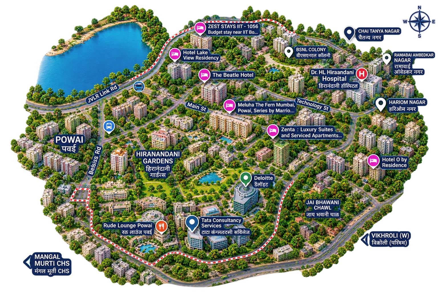 Hiranandani Vikhroli Map